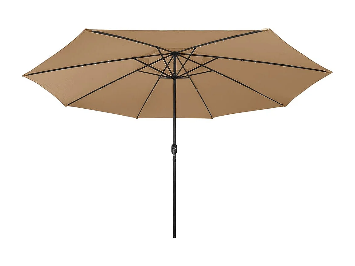 Brintir  Parasol met LED-verlichting 400 cm taupe