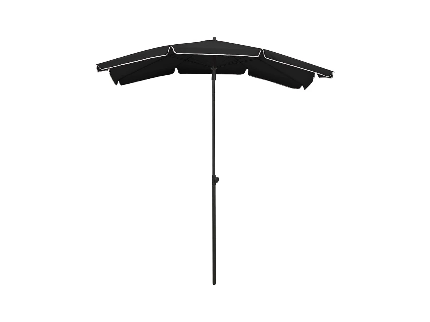 Seinäjoki  Parasol de jardin avec mât 200x130 cm noir