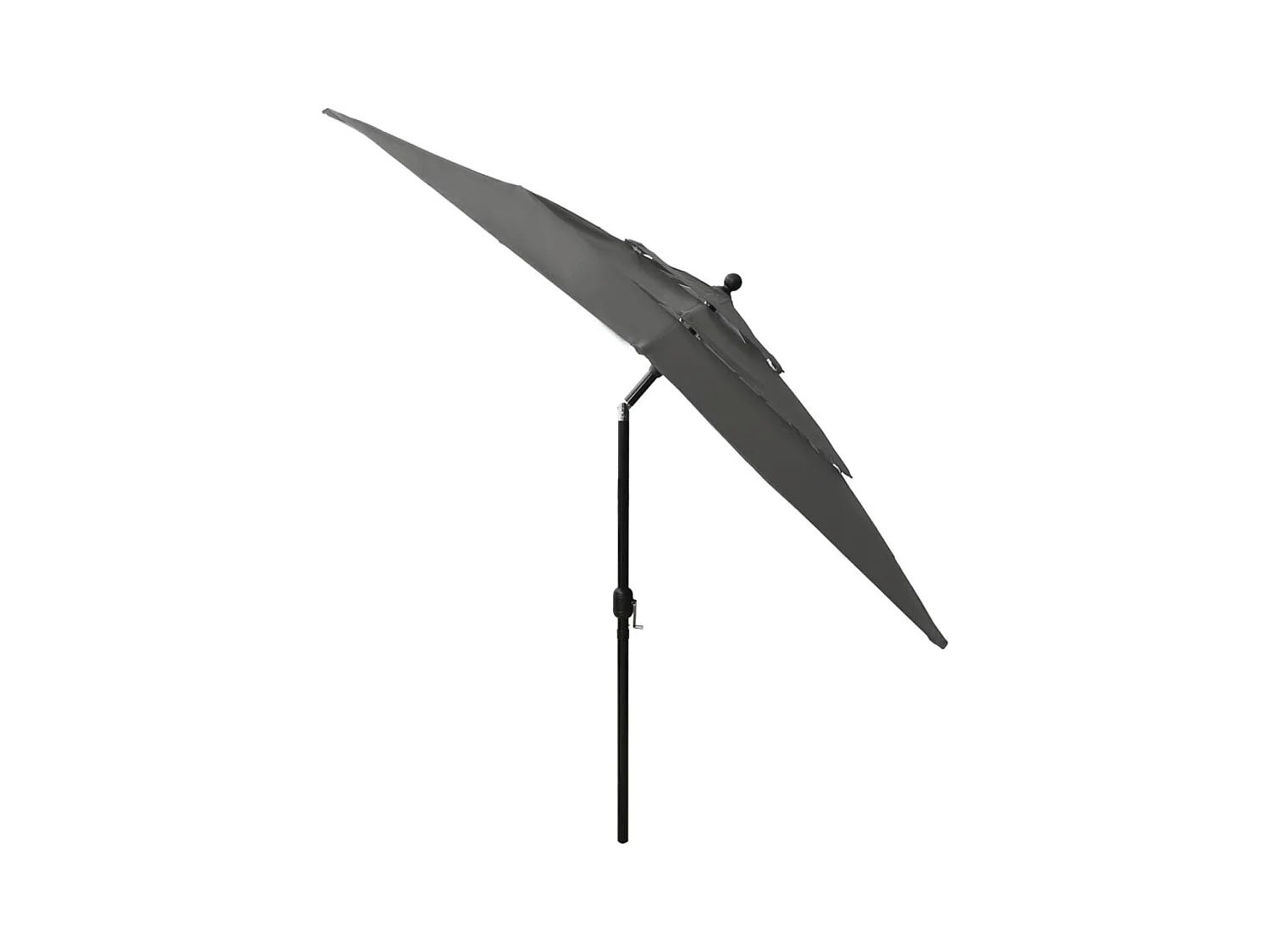 Mart  Parasol de jardin à 3 niveaux avec mât en aluminium anthracite