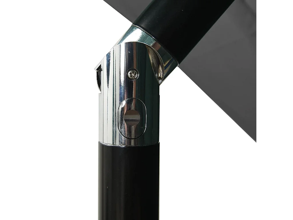 Mart  Parasol de jardin à 3 niveaux avec mât en aluminium anthracite