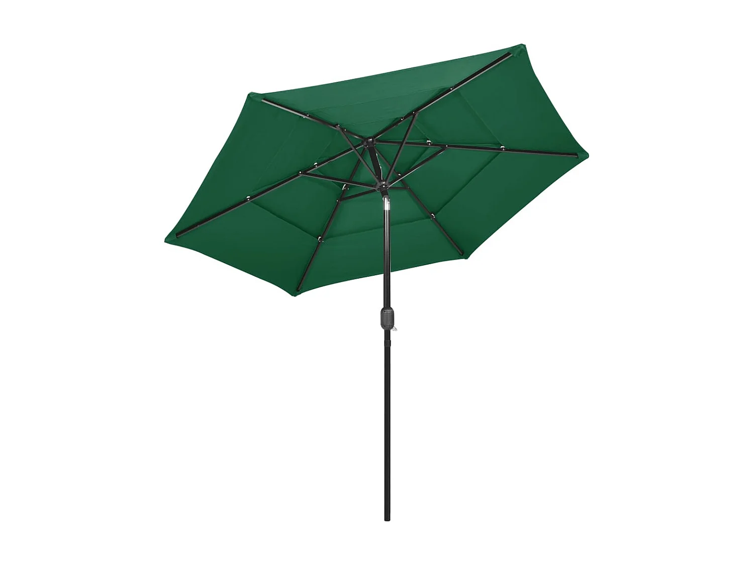 Nijkerk  Parasol 3-laags met aluminium paal 2,5 m groen
