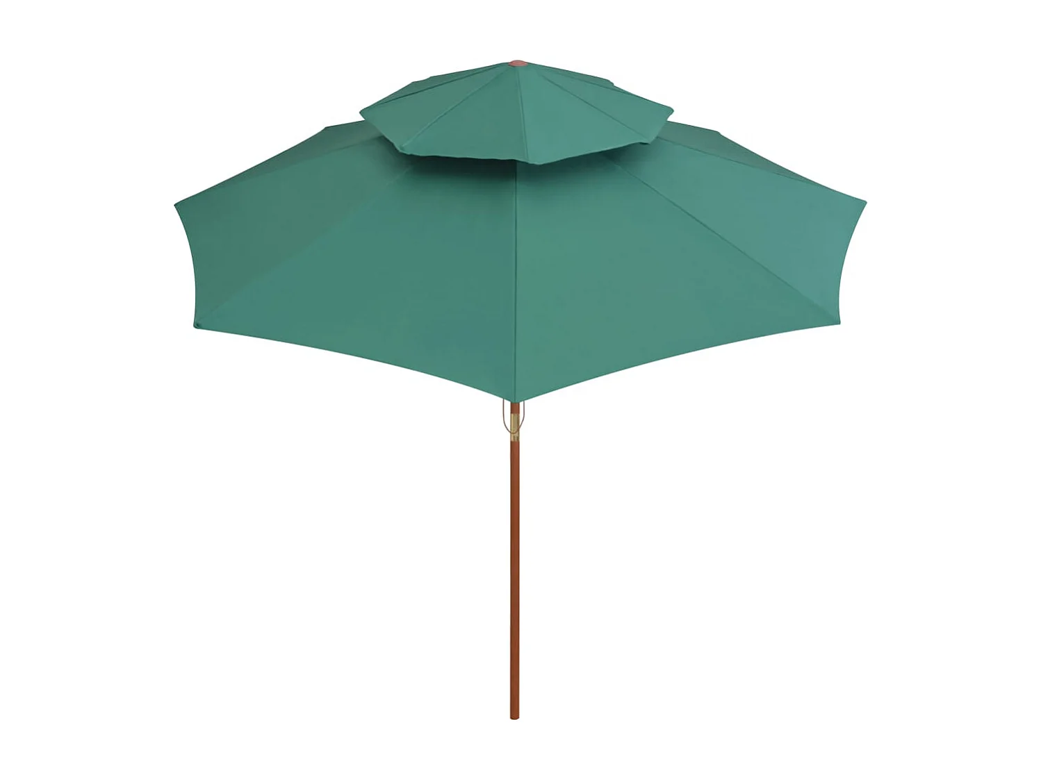 Faylyn  Parasol à deux étages avec poteau en bois 270 x 270 cm vert