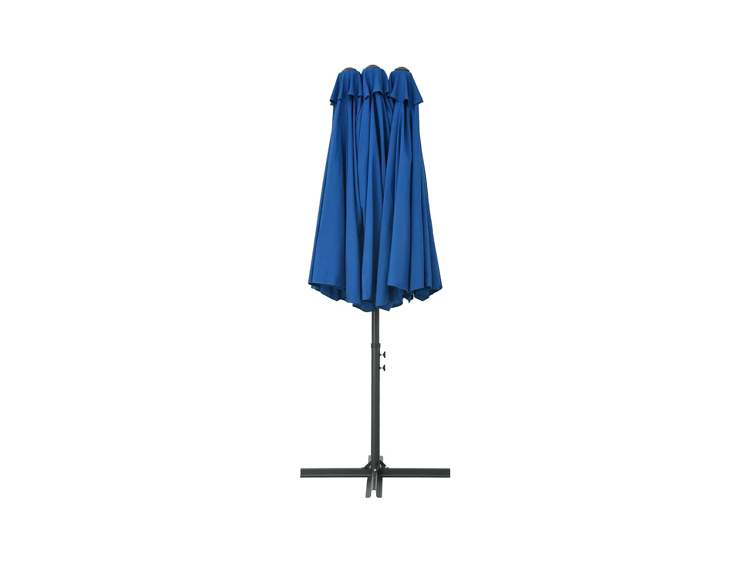 Kustaa  Parasol met aluminium paal 460x270 cm blauw
