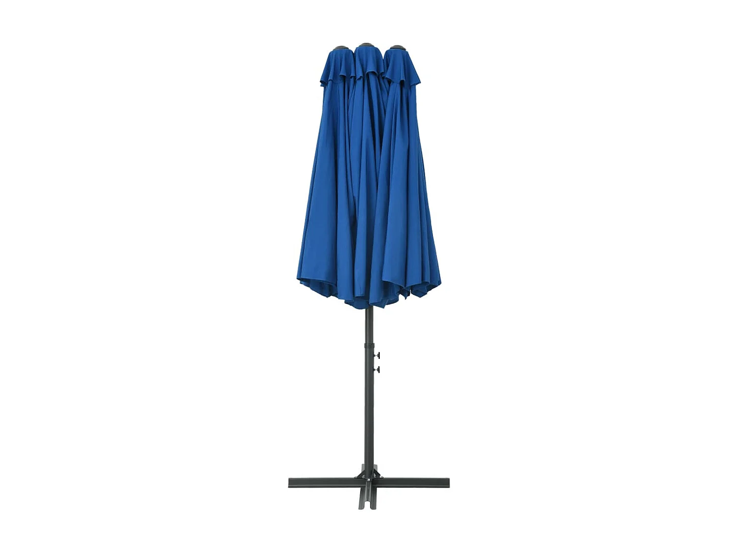 Kustaa  Parasol met aluminium paal 460x270 cm blauw