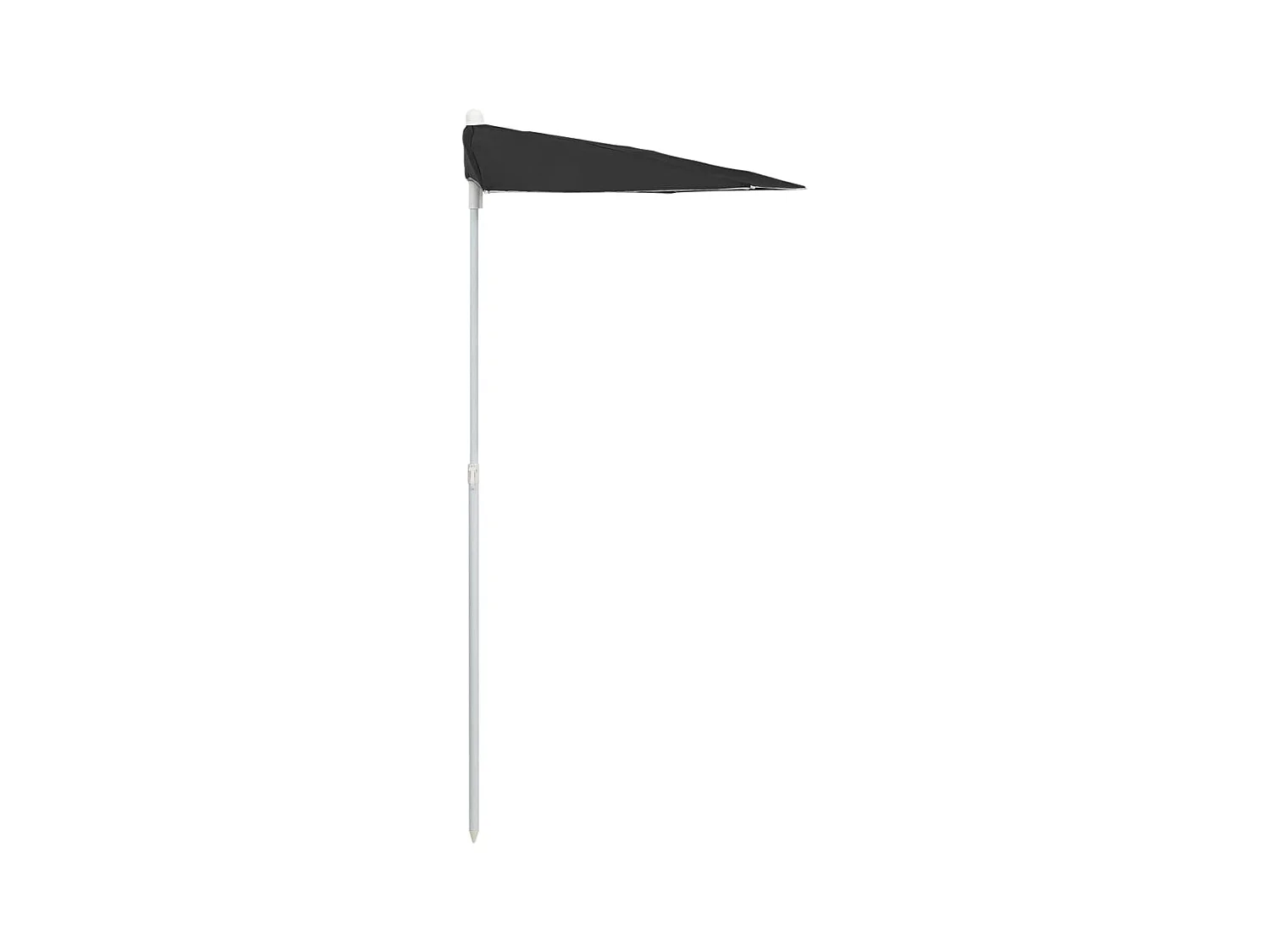 Hancock  Parasol half met paal 180x90 cm zwart