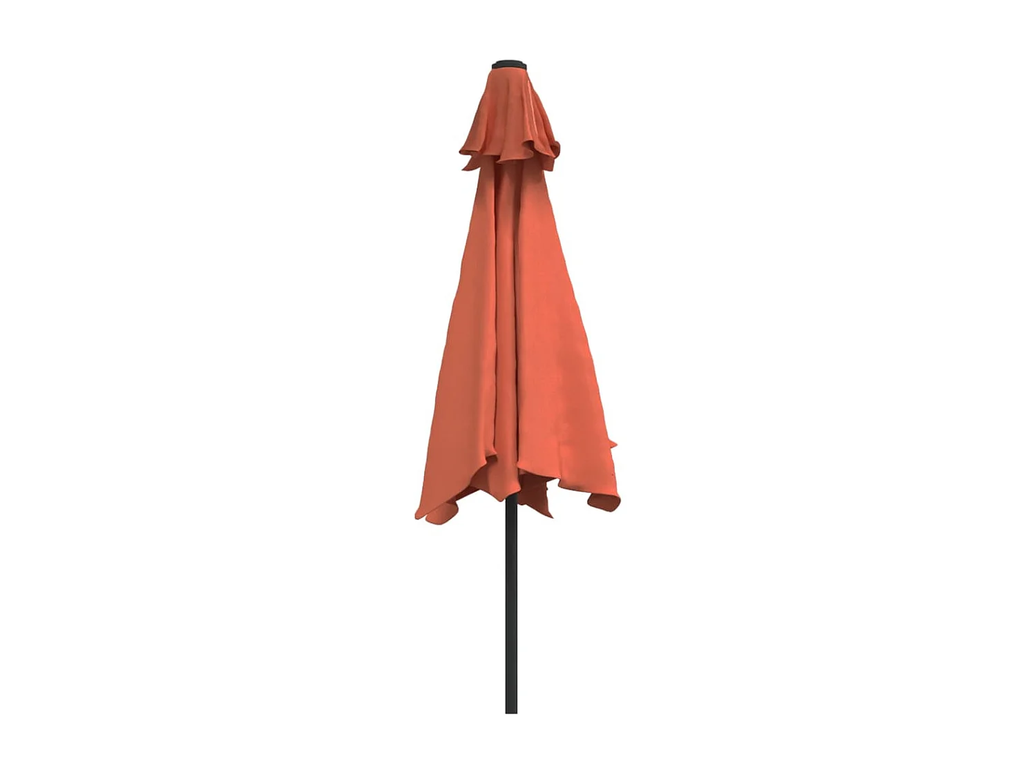 Arabella  Parasol de jardin avec lumières LED et mât en acier terre cuite