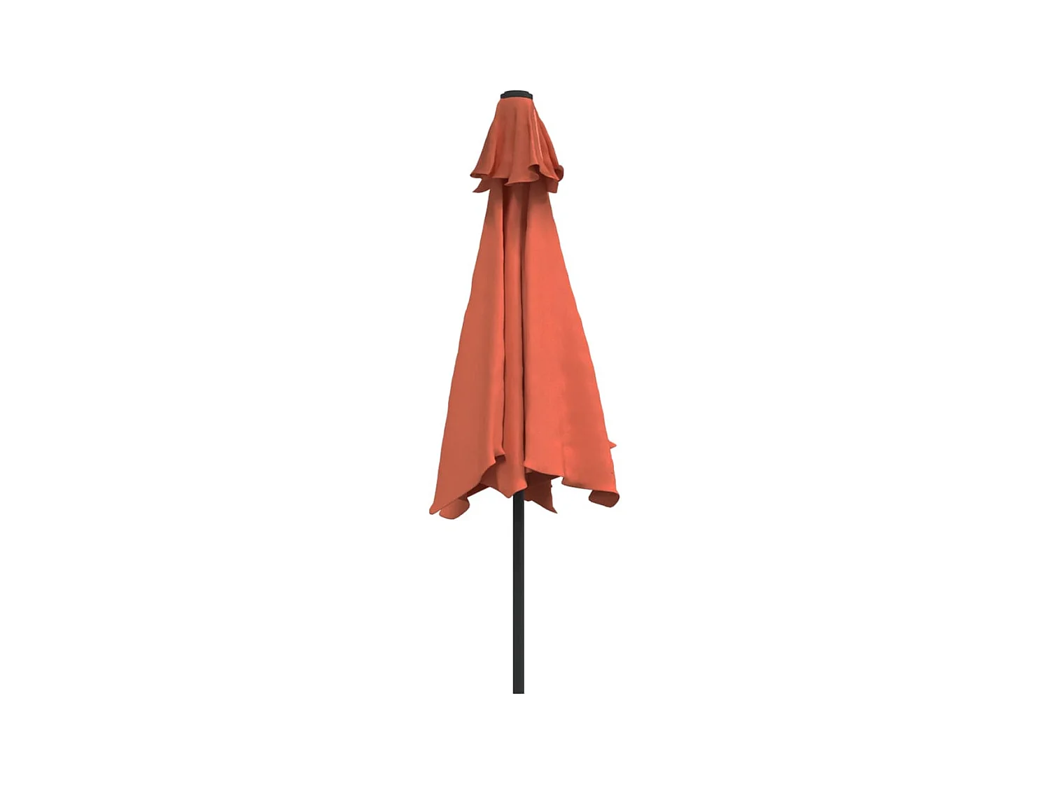 Arabella  Parasol de jardin avec lumières LED et mât en acier terre cuite