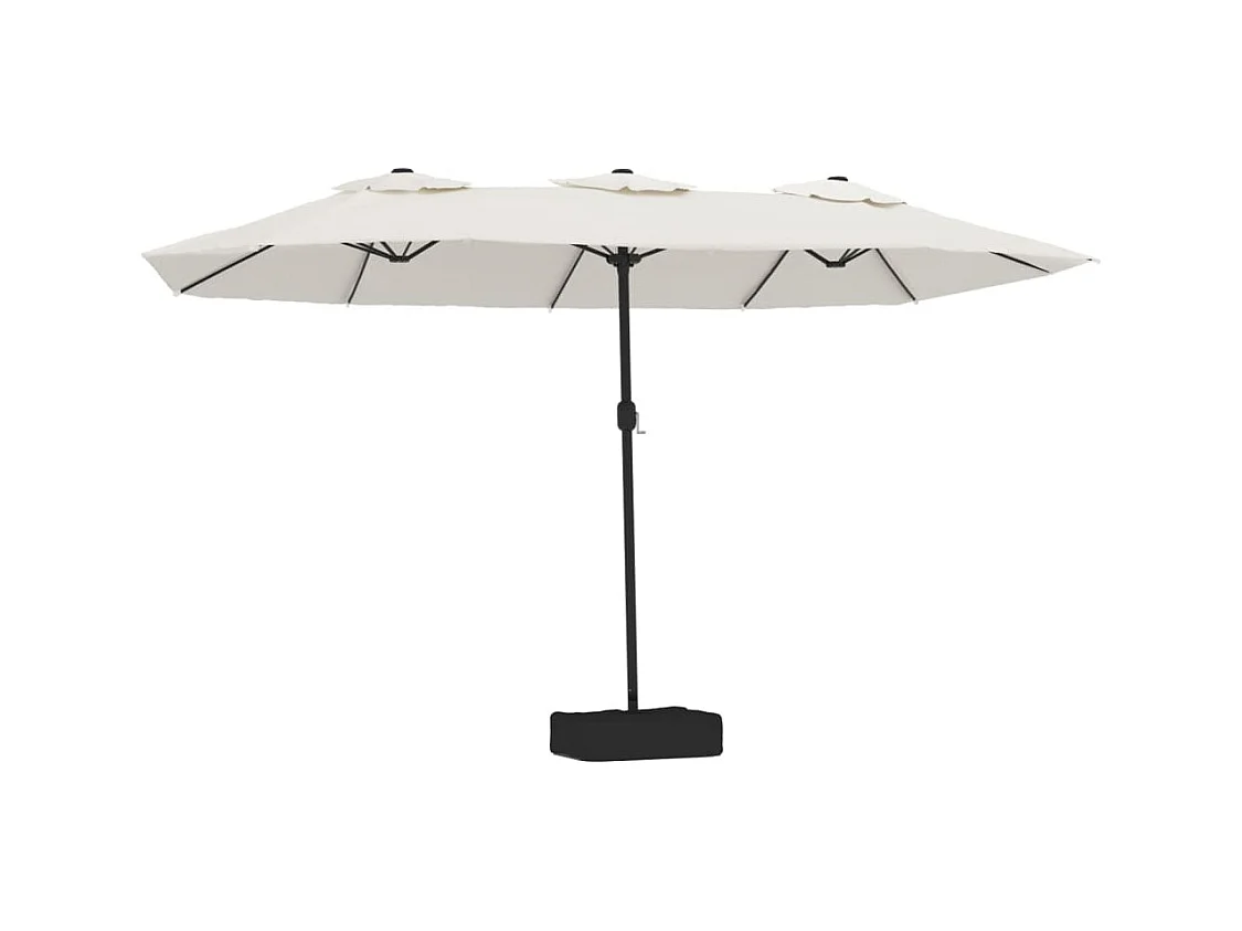 Onara  Parasol à double tête blanc sable 449x265 cm