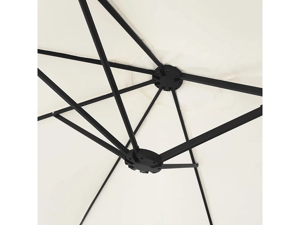 Onara  Parasol à double tête blanc sable 449x265 cm