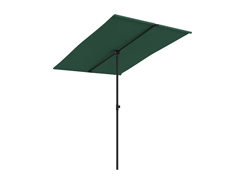 Zuhal  Parasol de jardin avec mât en aluminium 2x1,5 m Vert