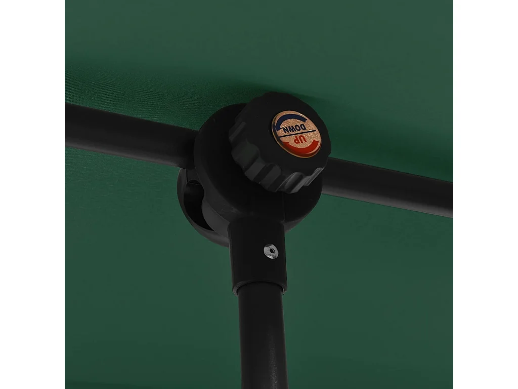 Zuhal  Parasol de jardin avec mât en aluminium 2x1,5 m Vert