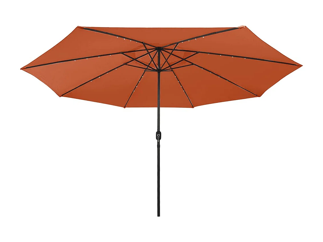 Brintir  Parasol met LED-verlichting 400 cm terracottakleurig