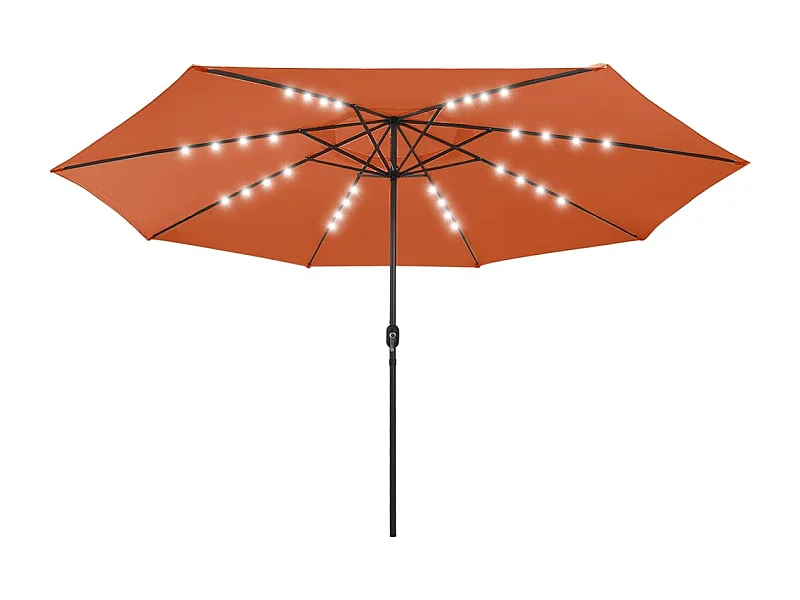 Brintir  Parasol met LED-verlichting 400 cm terracottakleurig