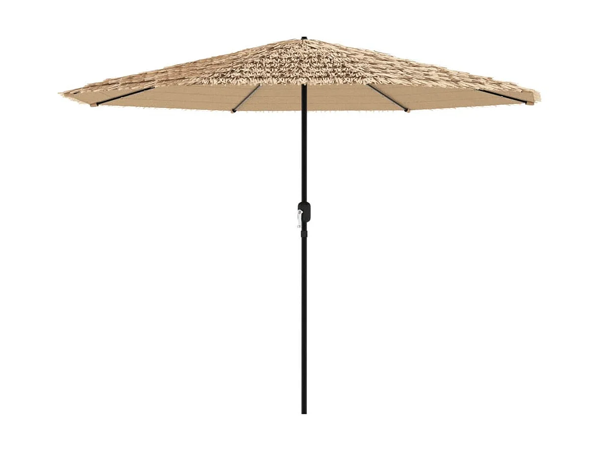 Clark  Parasol de jardin avec LED et mât en acier marron 324x324x247cm