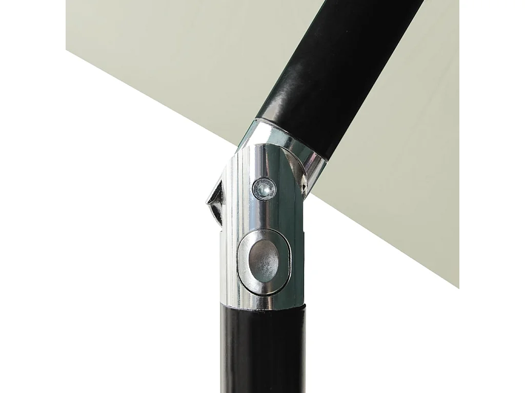 Nijkerk  Parasol de jardin à 3 niveaux avec mât en aluminium sable 2 m