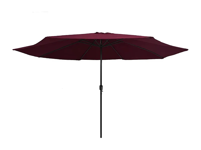 Orlinor  Parasol de jardin avec mât en métal 390 cm rouge bordeaux