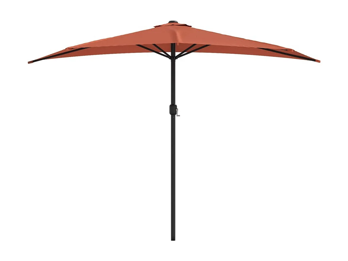 Vilde Kristine  Balkonparasol half met aluminium paal 300x155x223 cm terracotta