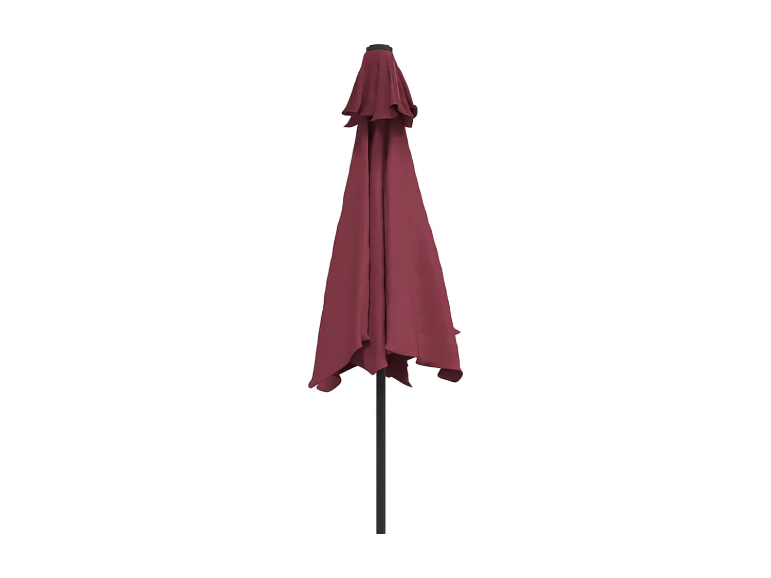 Zelar  Sombrilla de jardín con palo de metal rojo burdeos 300 cm