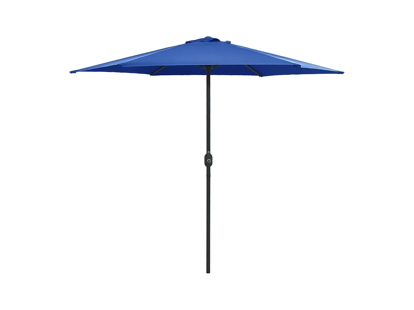 Qerlan  Parasol de jardin et mât en aluminium 270x246 cm Bleu azuré
