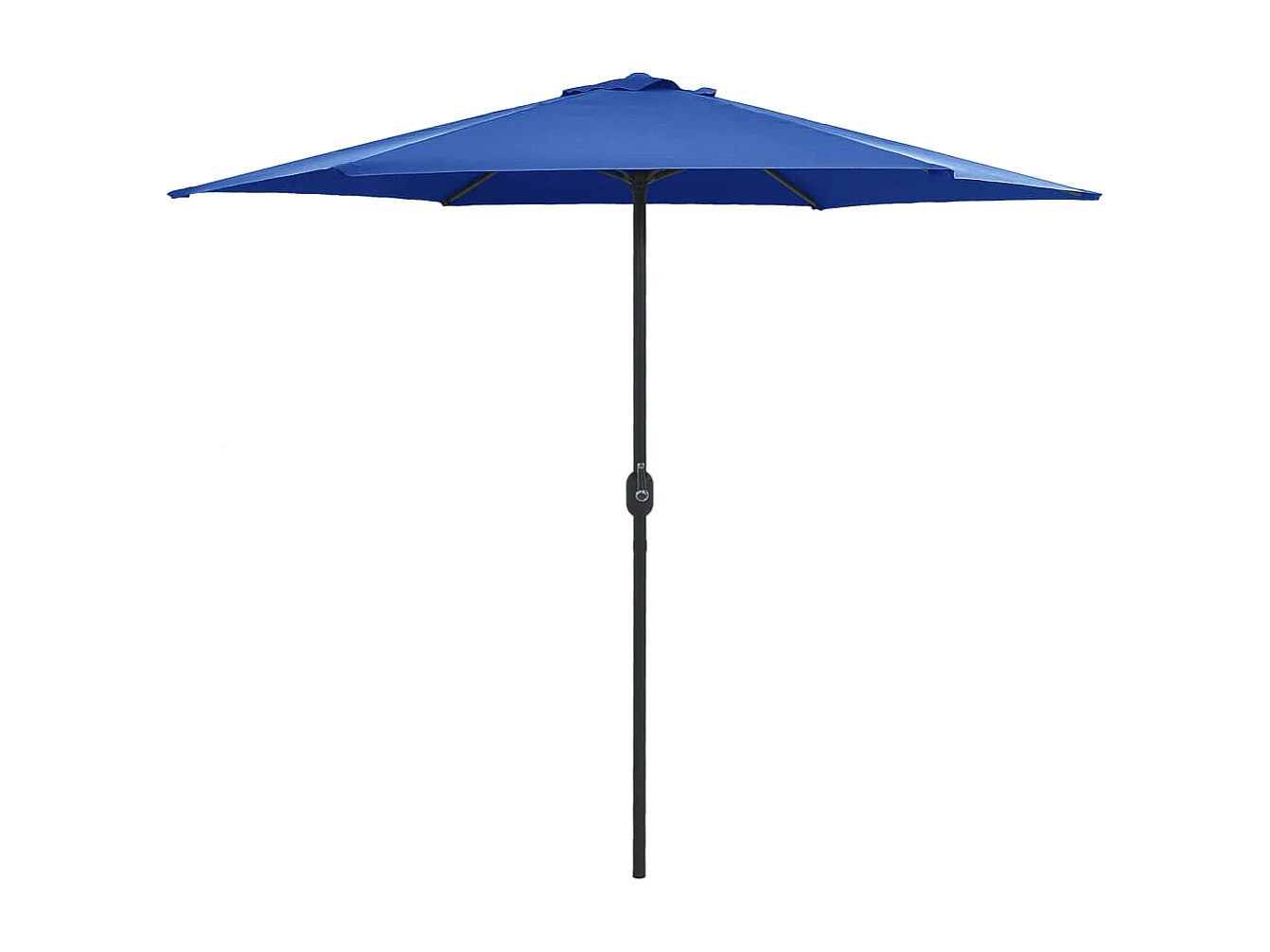Qerlan  Parasol de jardin et mât en aluminium 270x246 cm Bleu azuré