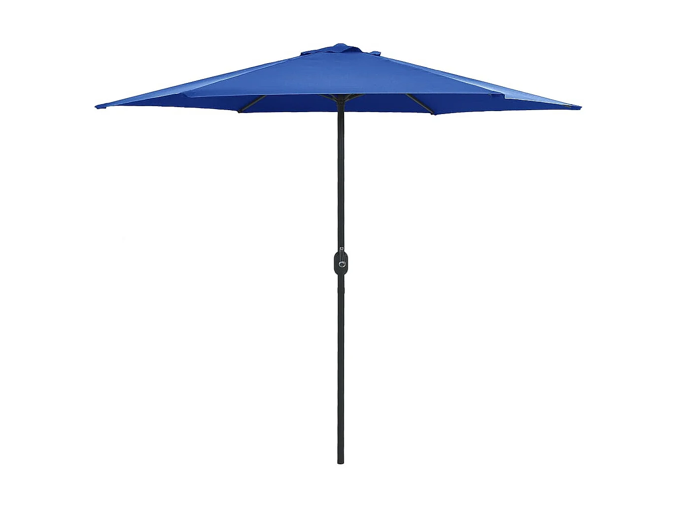 Qerlan  Parasol de jardin et mât en aluminium 270x246 cm Bleu azuré