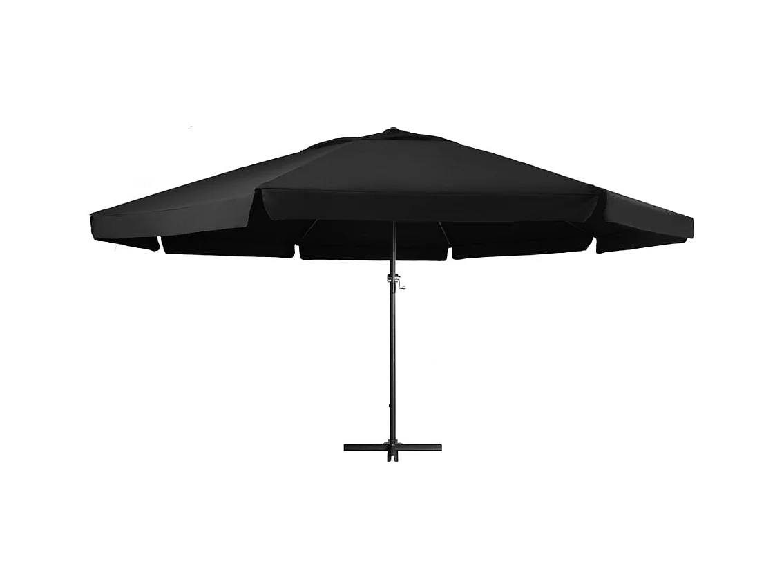 Roeland  Parasol de jardin avec mât en aluminium 500 cm noir