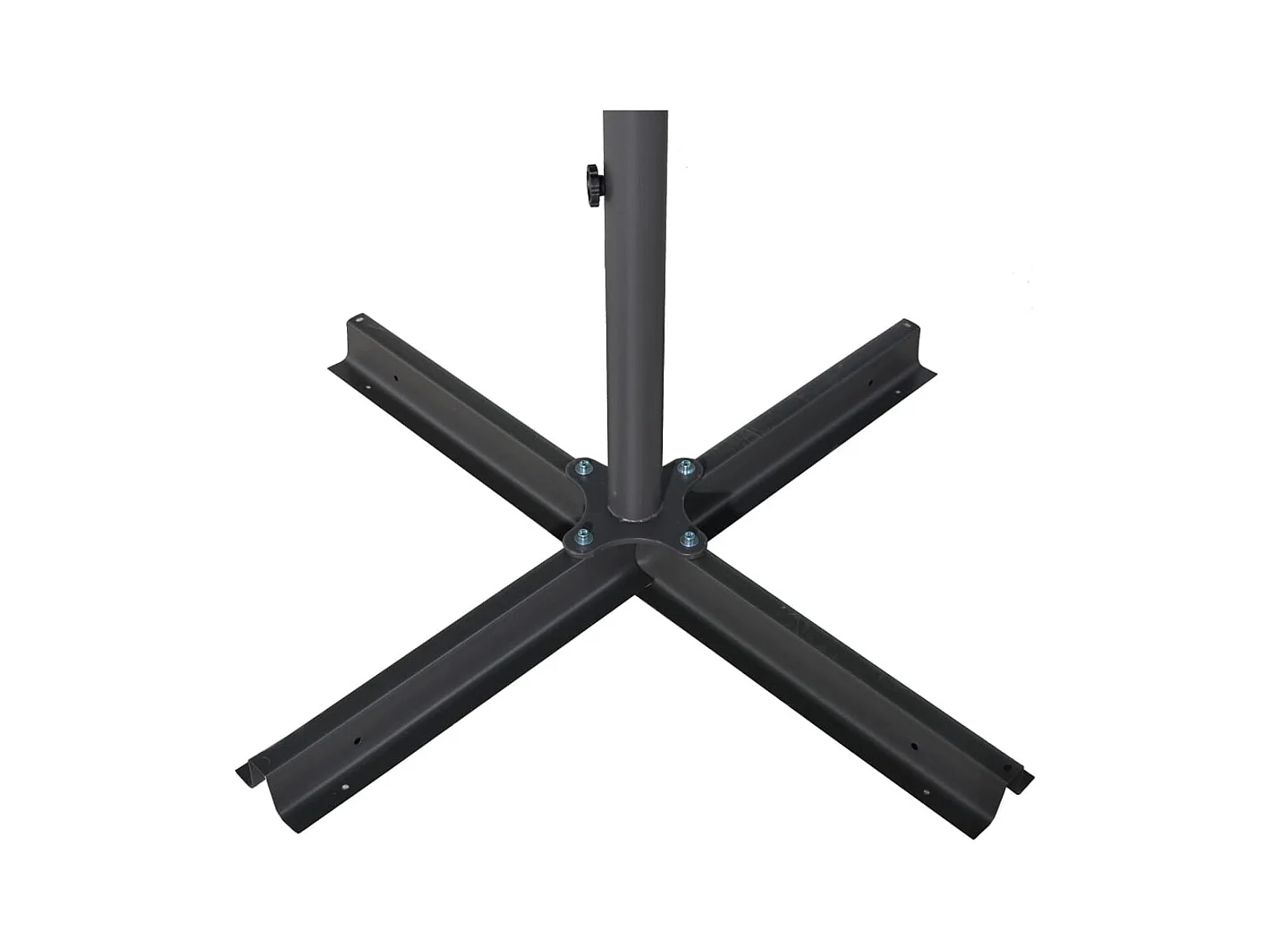 Roeland  Parasol de jardin avec mât en aluminium 500 cm noir