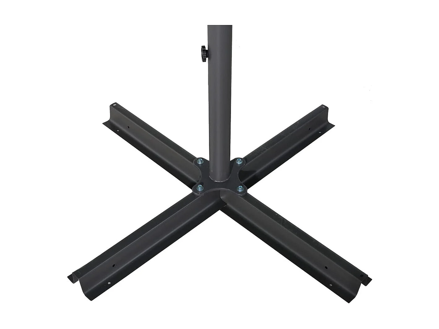 Roeland  Parasol de jardin avec mât en aluminium 500 cm noir