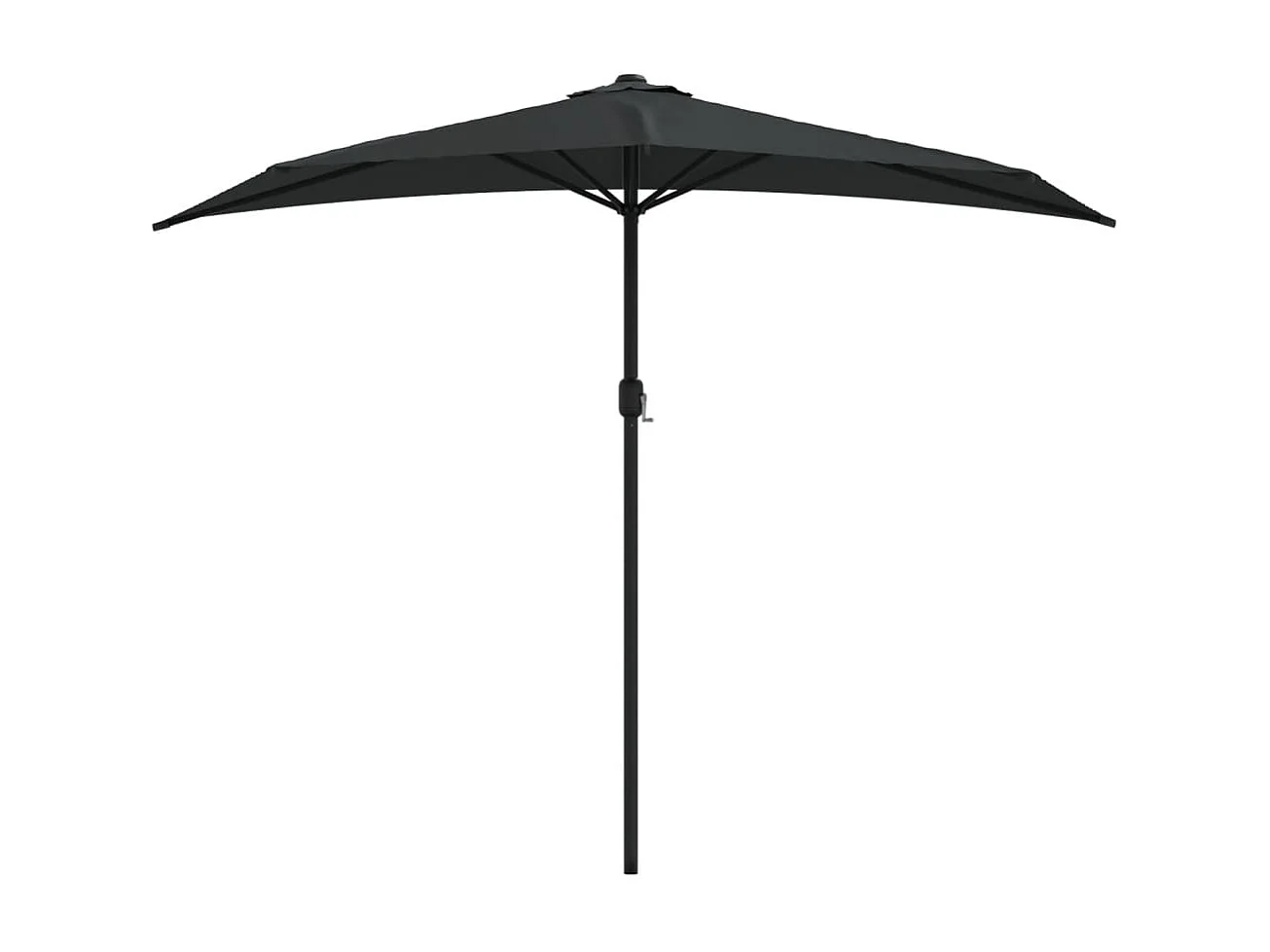 Vilde Kristine  Balkonparasol half met aluminium paal 270x144x222 cm zwart