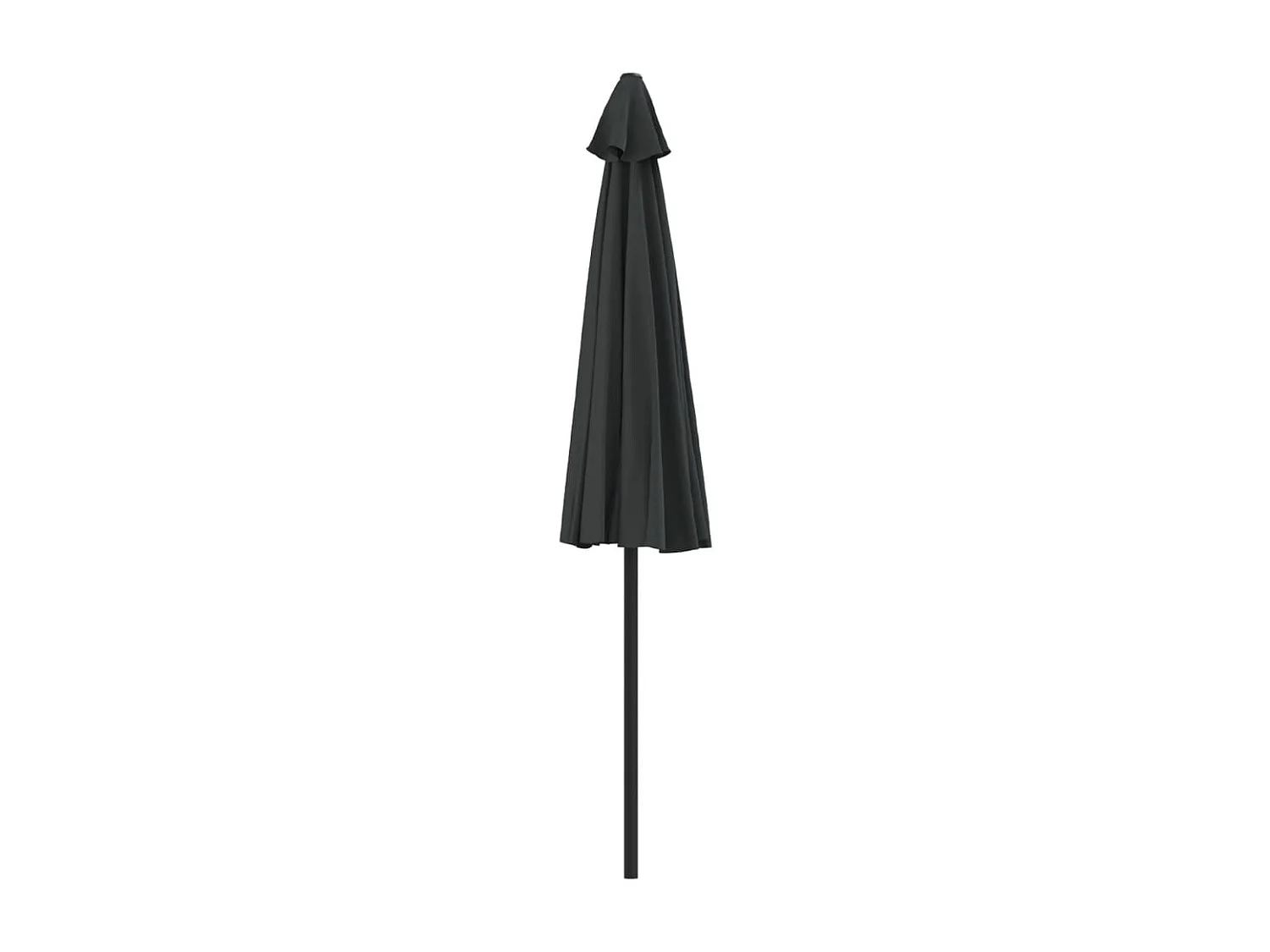 Vilde Kristine  Balkonparasol half met aluminium paal 270x144x222 cm zwart