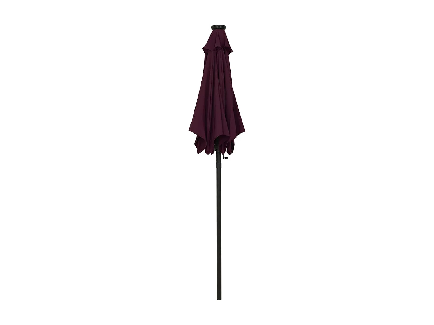 Zerdal  Parasol met LED-verlichting 200x211 cm aluminium bordeauxrood
