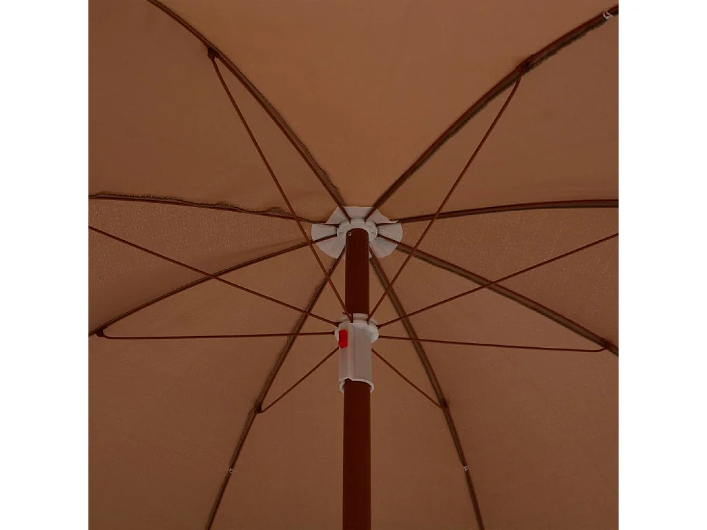 Brownsboro  Parasol de jardin avec mât en acier 240 cm taupe