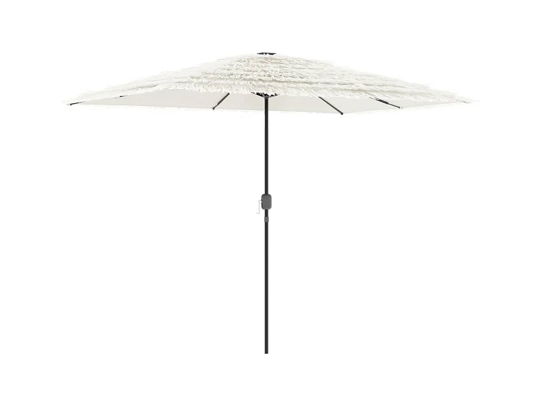 Draveil  Parasol de jardin avec mât en acier blanc 300x200x250 cm
