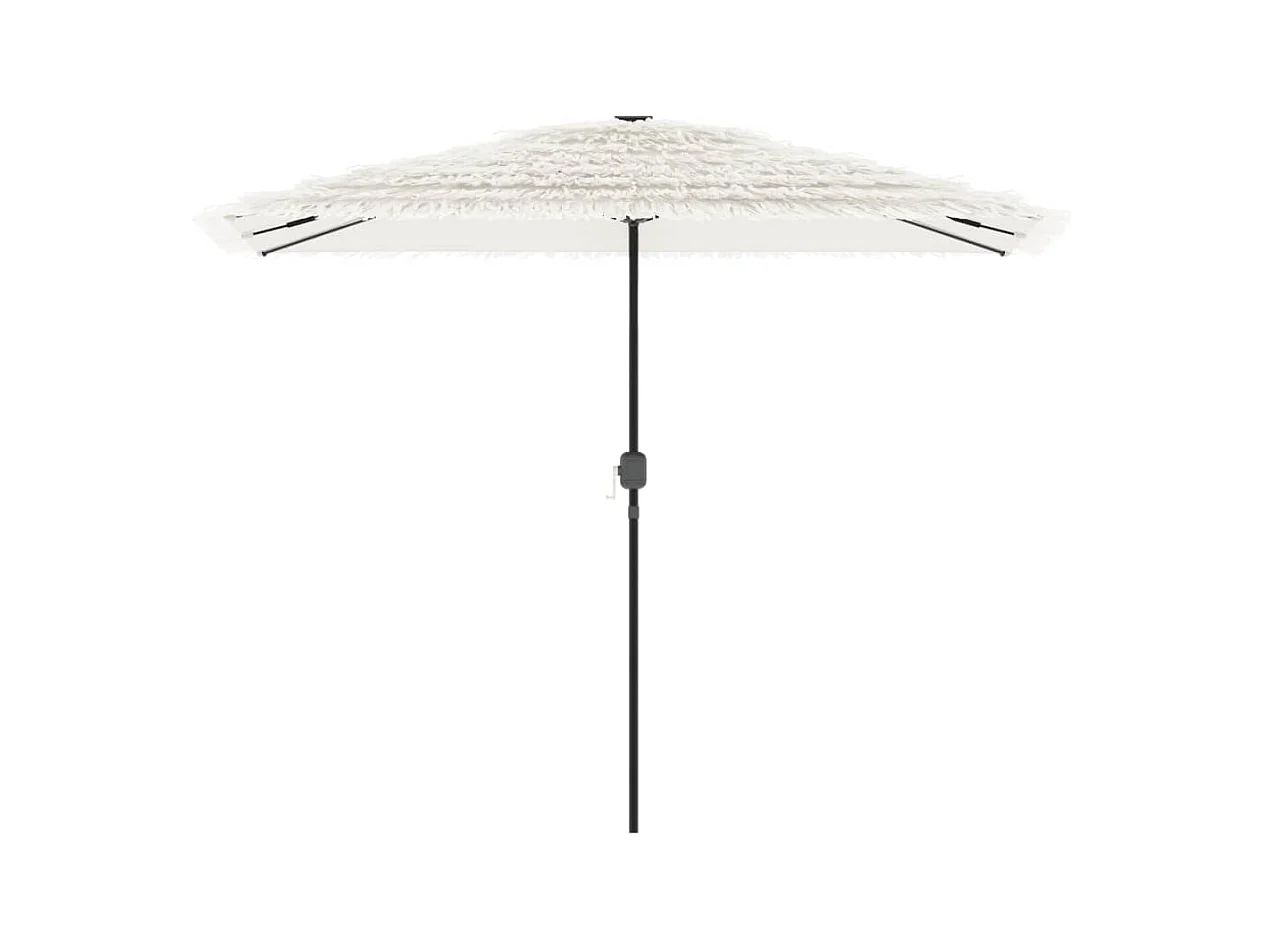 Draveil  Parasol de jardin avec mât en acier blanc 300x200x250 cm