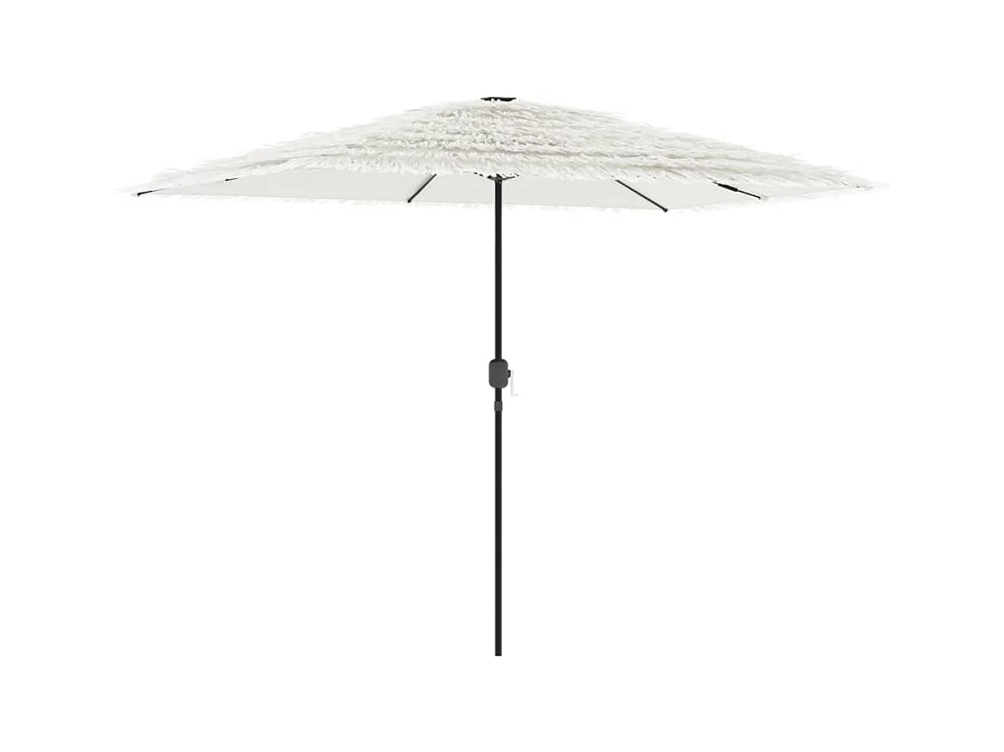 Draveil  Parasol de jardin avec mât en acier blanc 300x200x250 cm