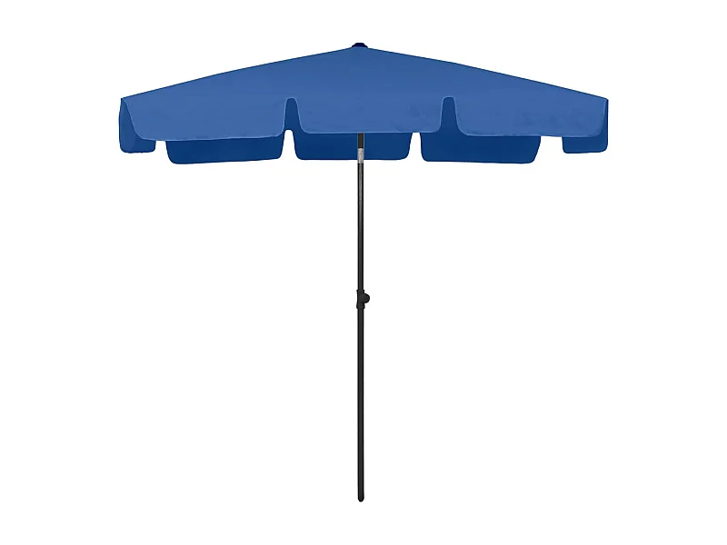 Roxanne  Parasol de plage bleu azuré 200x125 cm