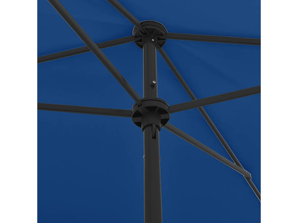 Roxanne  Parasol de plage bleu azuré 200x125 cm