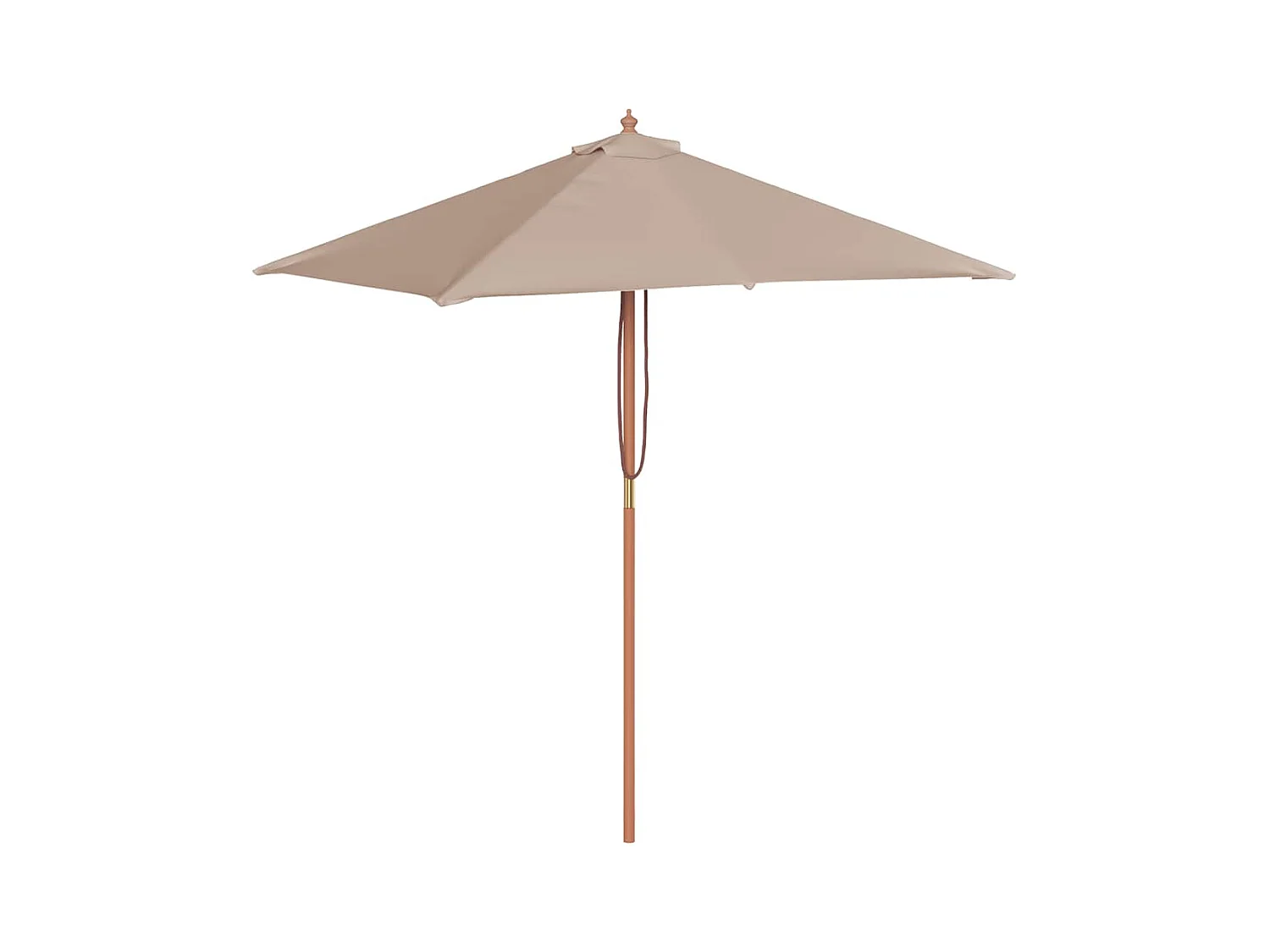 Keano  Parasol met houten paal 150x200 cm taupe