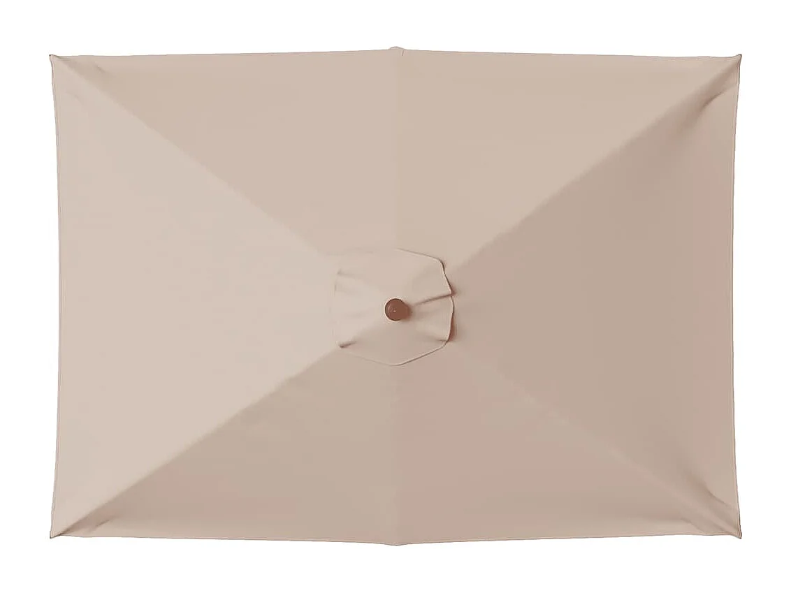 Keano  Parasol d'extérieur avec mât en bois 150x200 cm taupe