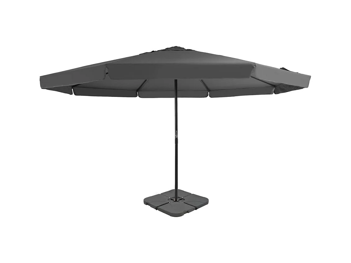 Sarion  Parasol de jardin avec base portable anthracite