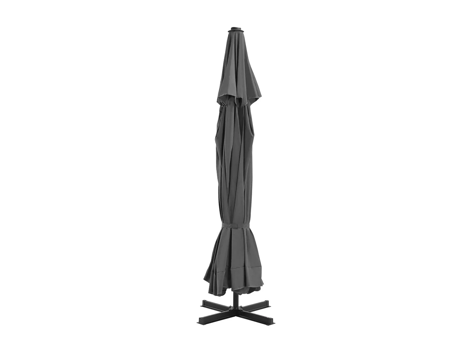 Sarion  Parasol de jardin avec base portable anthracite