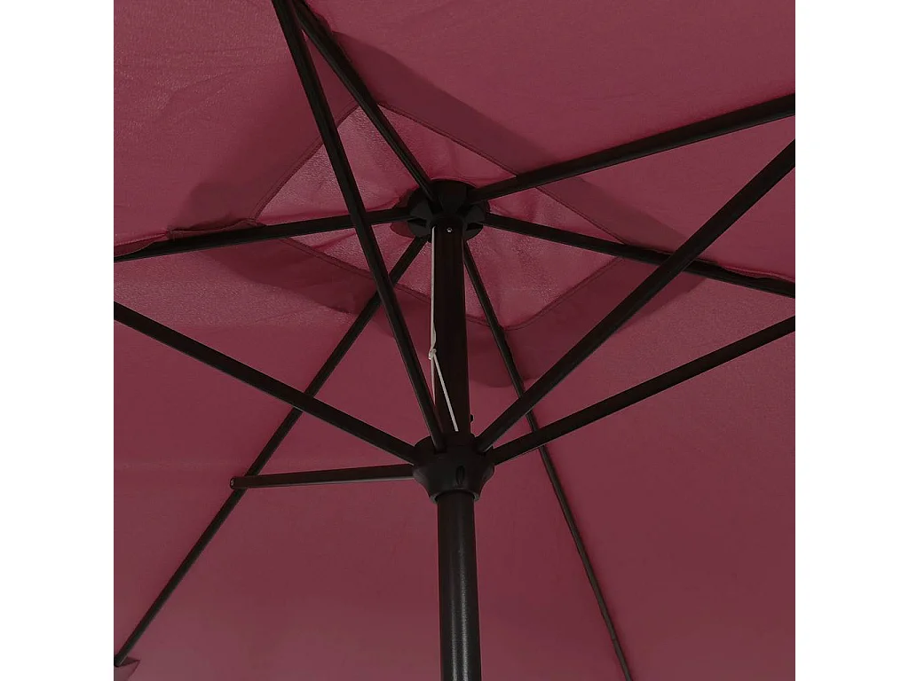 Torhildr  Parasol met metalen paal 300x200 cm bordeauxrood