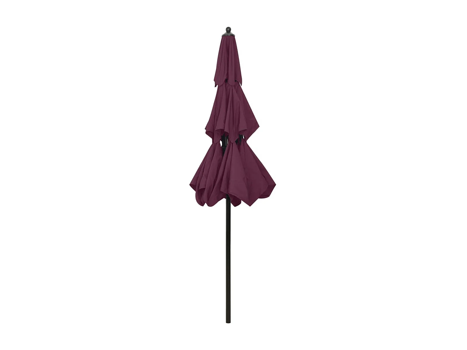 Nijkerk  Parasol de jardin à 3 niveaux mât en aluminium rouge bordeaux