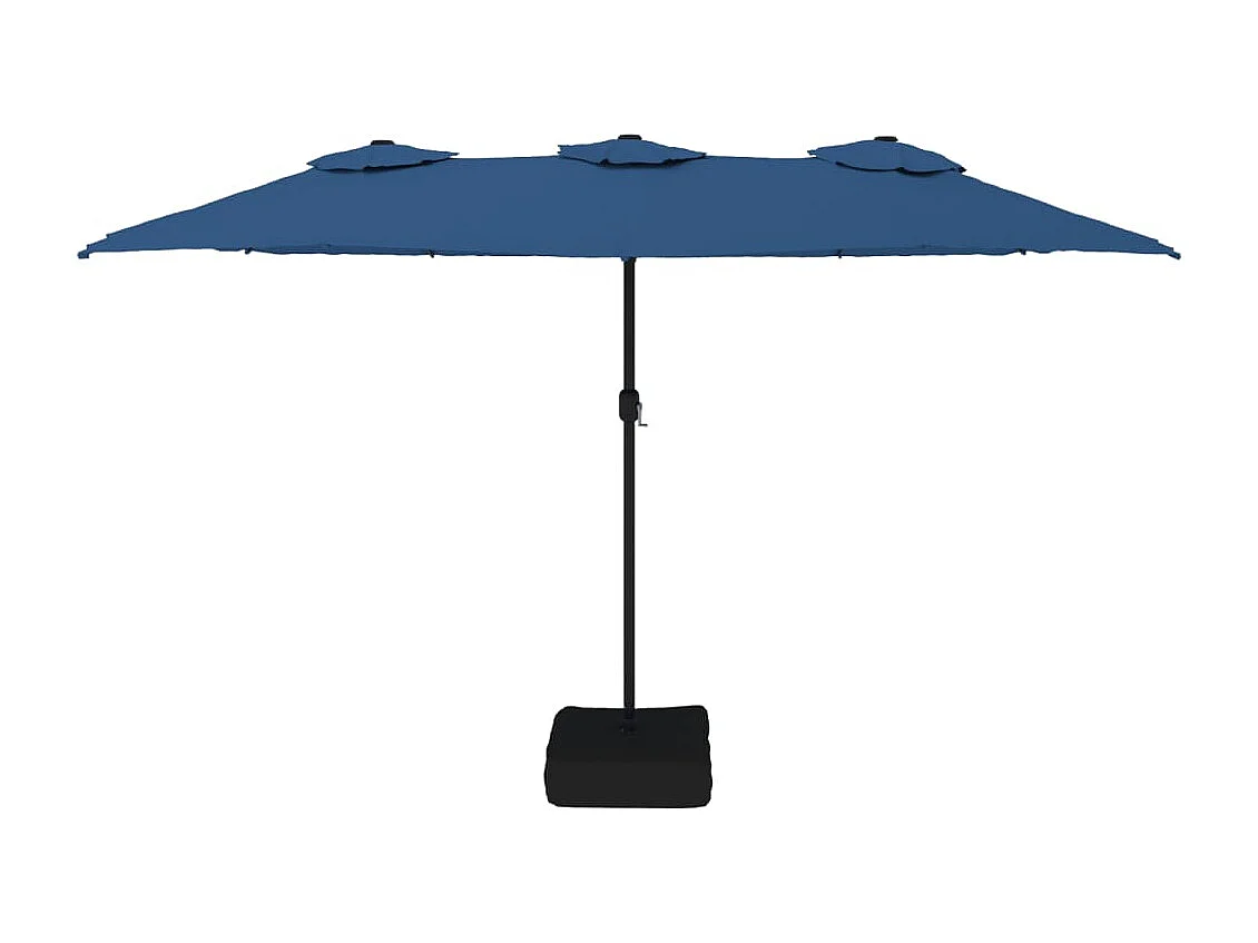 Onara  Parasol de jardin à double tête bleu azuré 449x265 cm