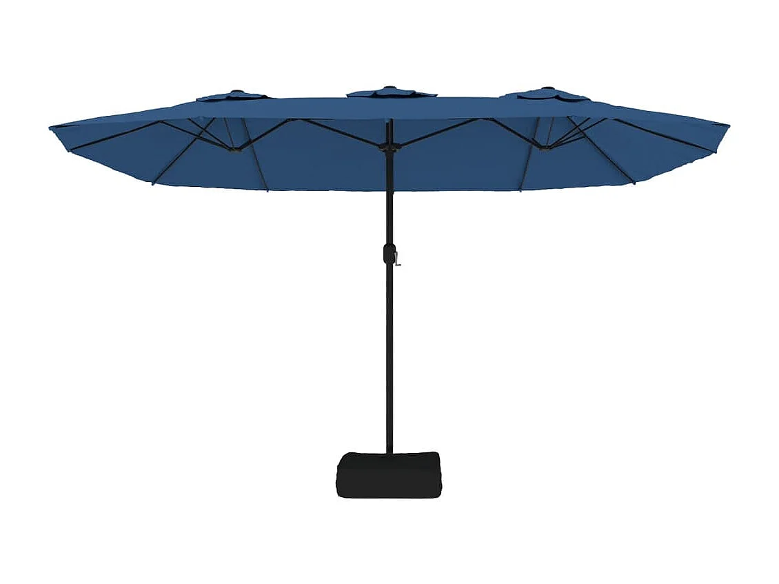 Onara  Parasol de jardin à double tête bleu azuré 449x265 cm