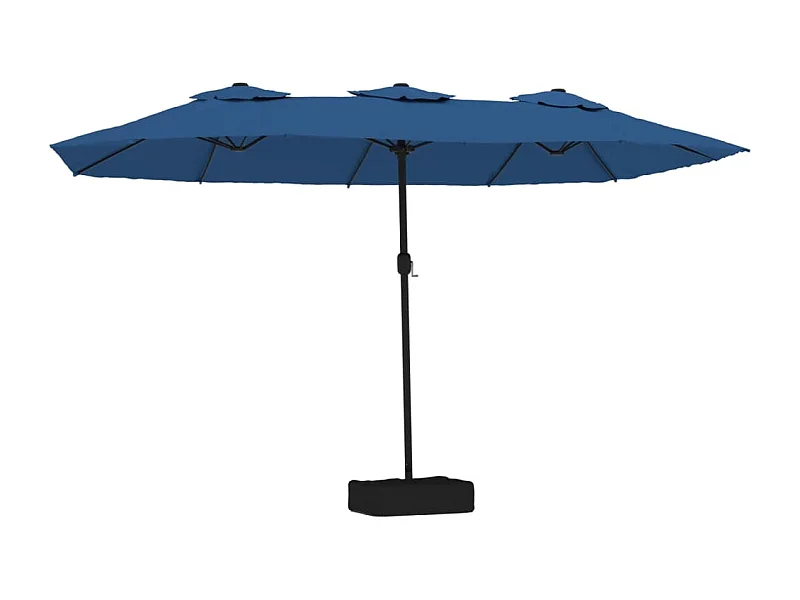 Onara  Parasol de jardin à double tête bleu azuré 449x265 cm