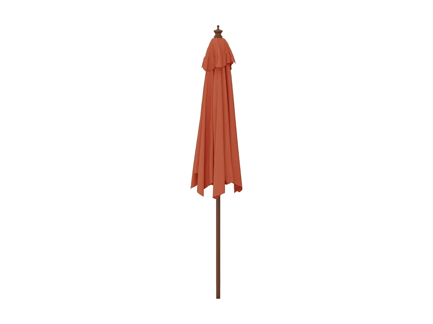 Sophie-Sandrine  Parasol met houten paal 299x240 cm terracottakleurig