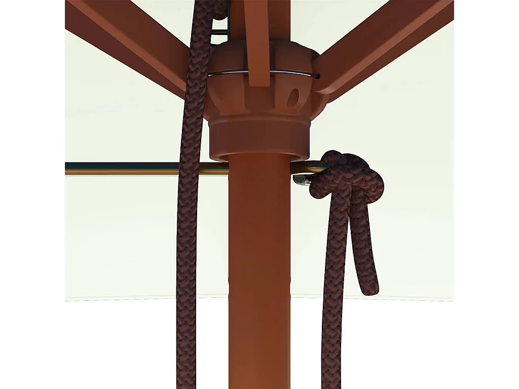 Keano  Parasol met houten paal 150x200 cm zandkleurig