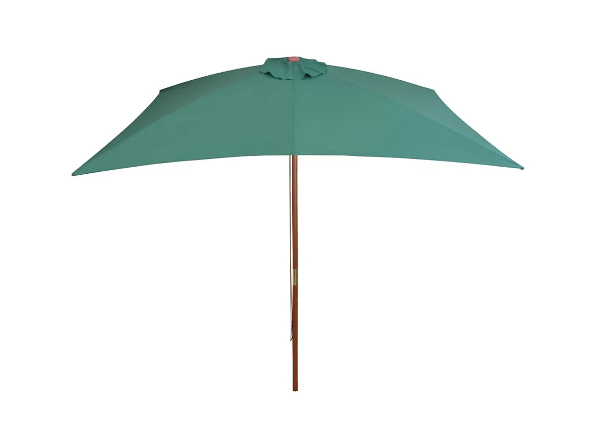 Isabel María  Parasol avec poteau en bois 200 x 300 cm Vert