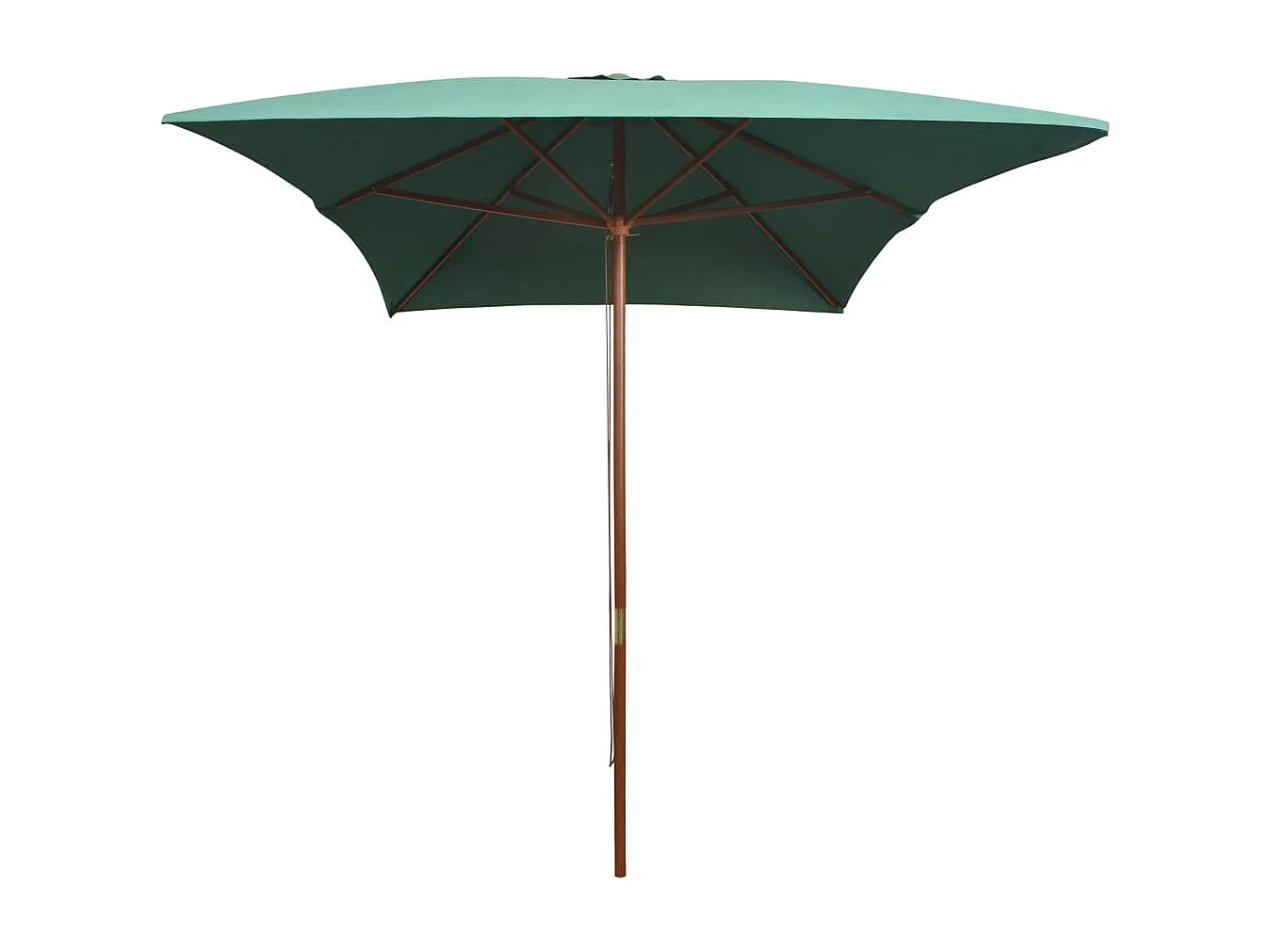 Isabel María  Parasol avec poteau en bois 200 x 300 cm Vert